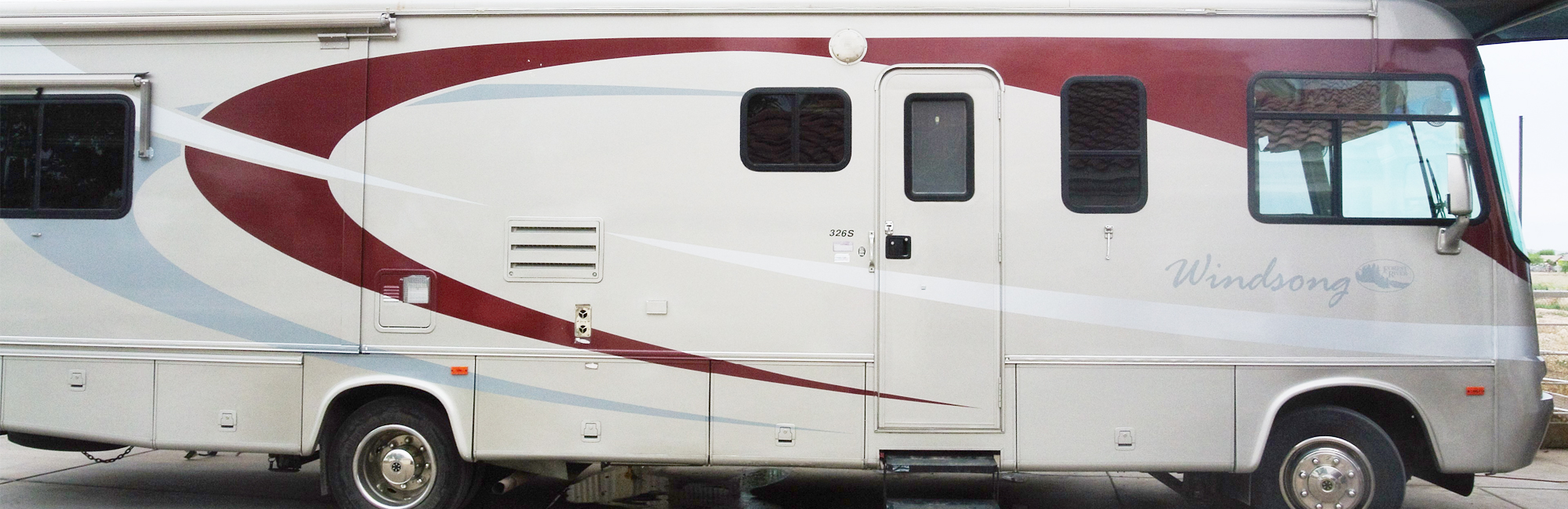 Red and White RV